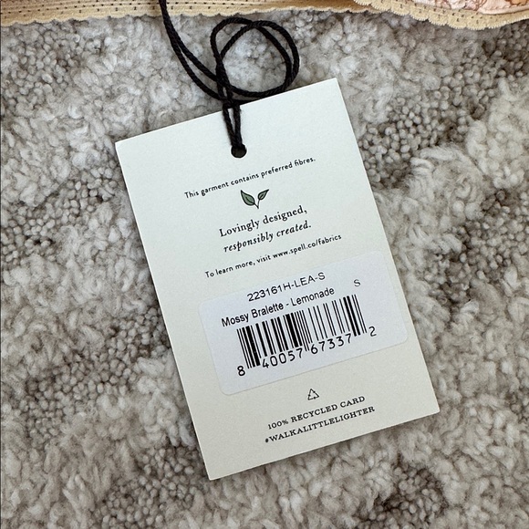 NWT Mossy Bralette in Lemonade - Picture 2 of 3